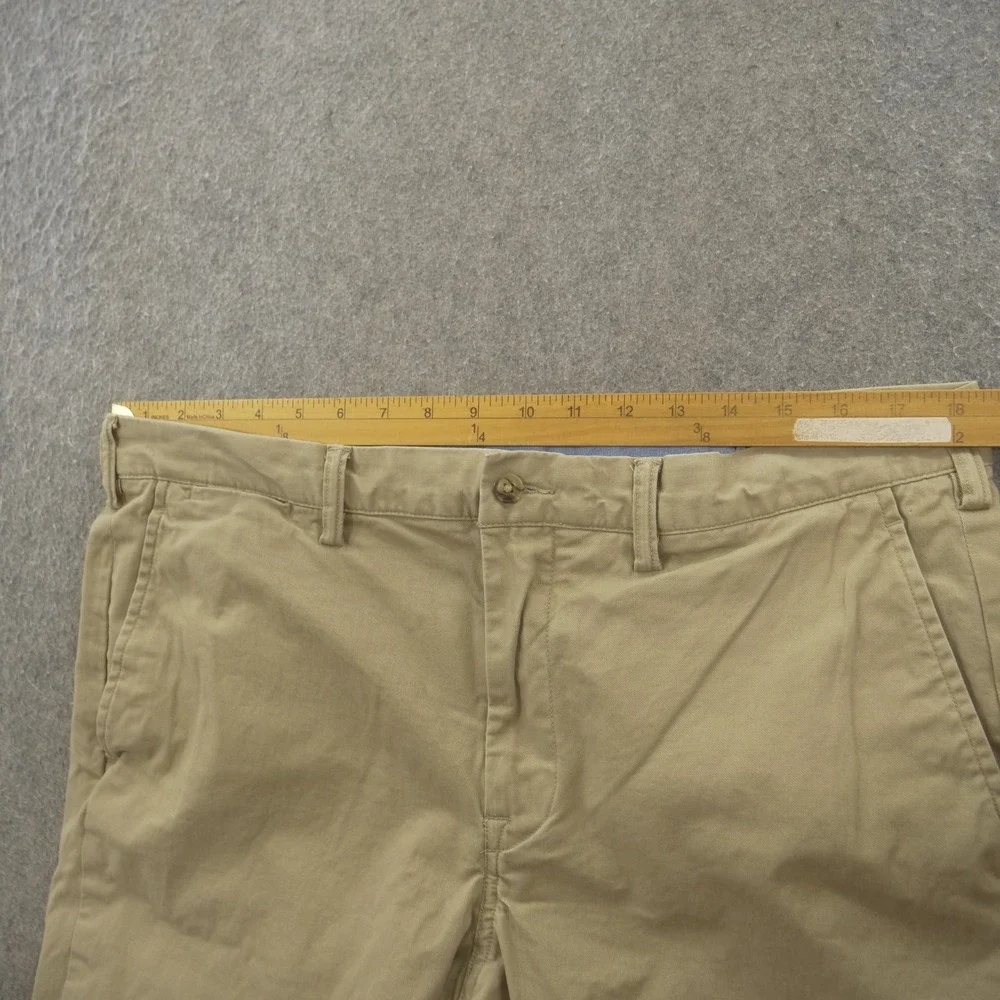 Polo Ralph Lauren Pants Mens 36 Beige Chino Flat Front Golf  Cotton Pony Logo